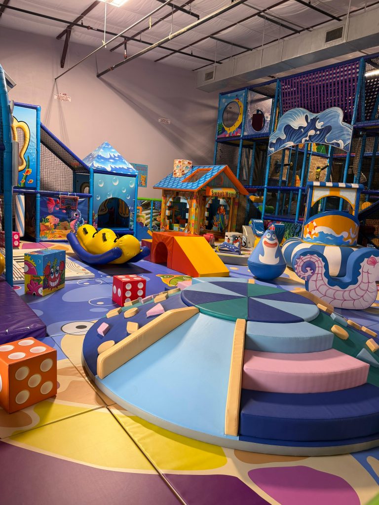 Explore, climb, slide, and play! Our toddler area is designed for safe indoor fun for kids ages 1–2 at Kangas Indoor Playcenter Woodlands.