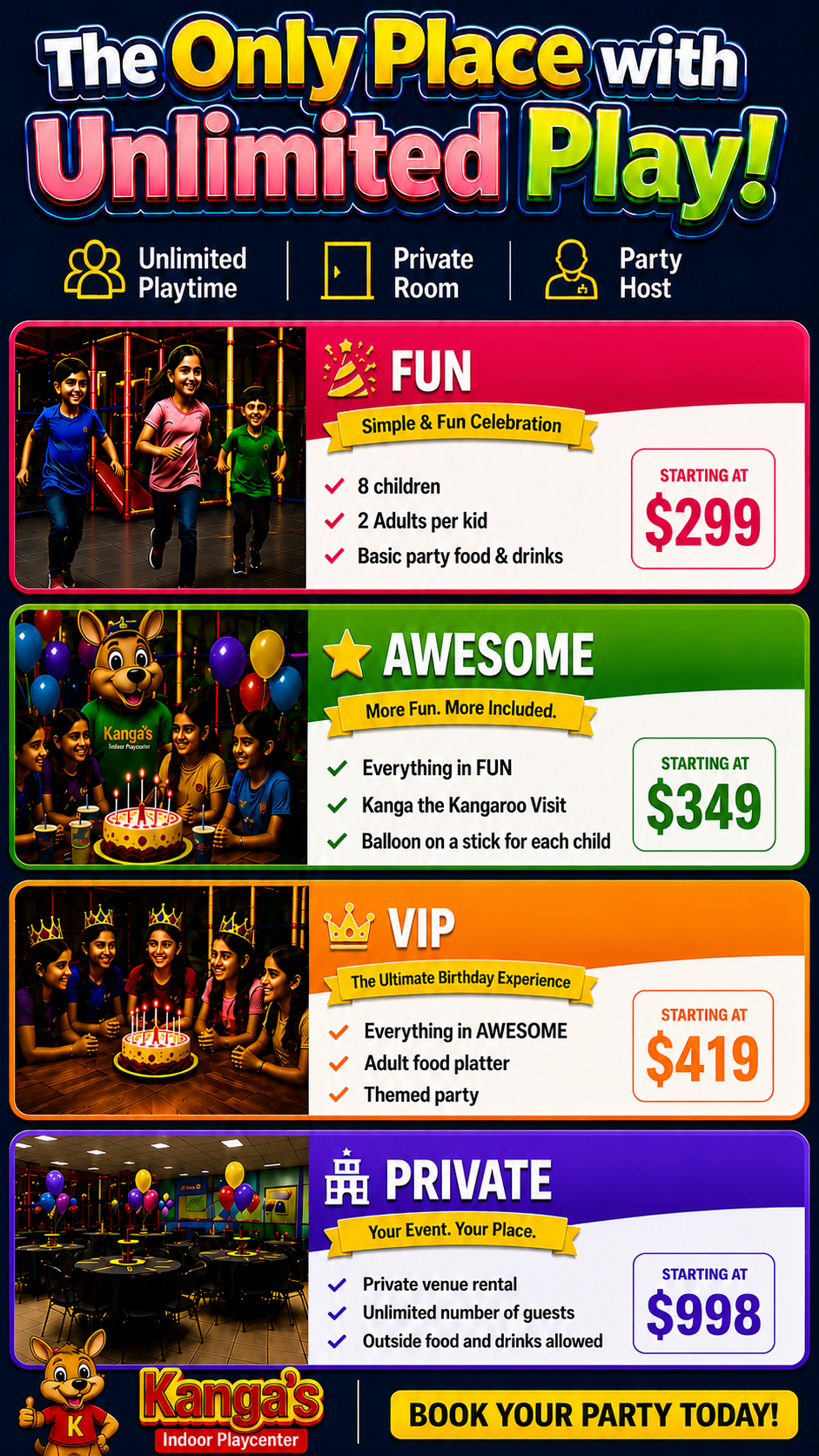 Kangas Woodlands - Playground - Party Packages