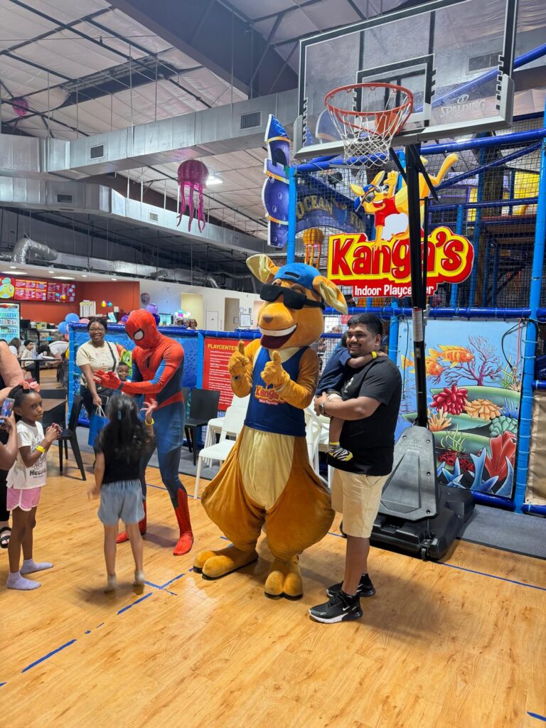 Kangaroo & Spidey Hero Celebrating! Fun Time!