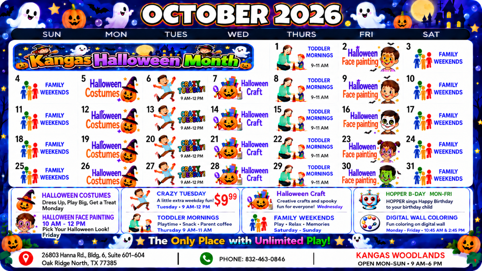 October 2026 at Kangas: Halloween Month Is Here!