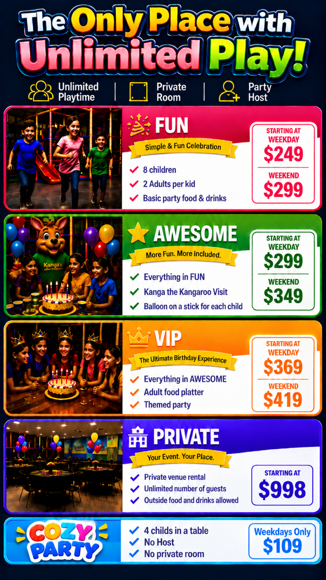 Kangas Party Packages